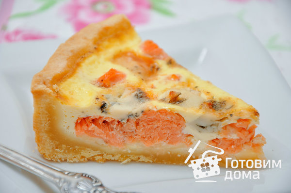 Пирог с лососем и сыром (киш лорен) фото к рецепту 8
