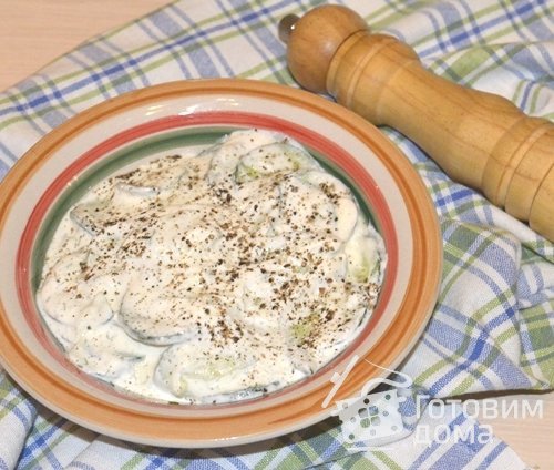 Мизерия - польский салат из свежих огурцов