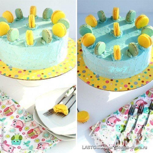 Lemon-Blueberry Macaron Delight Cake-торт&quot;Восторг&quot;