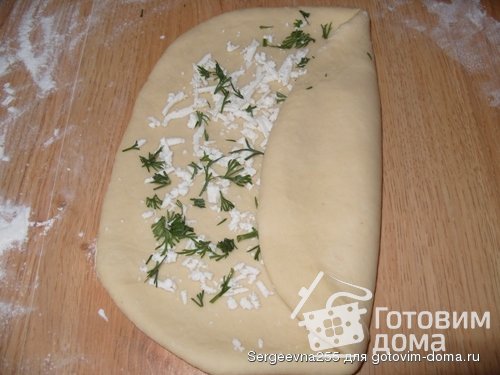 Хлеб с брынзой и зеленью фото к рецепту 5