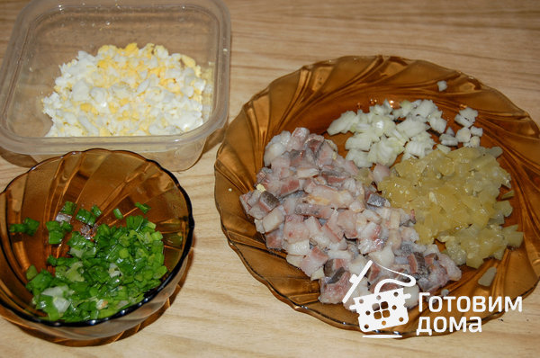 Блинчики с салатом из сельди фото к рецепту 1