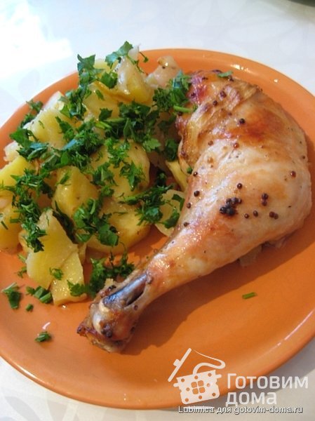Курица запеченная с овощами фото к рецепту 2