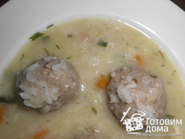 Юварлосупа (суп с фрикадельками) фото к рецепту 5