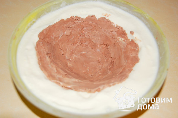 Торт-мороженое с консервированными персиками фото к рецепту 2