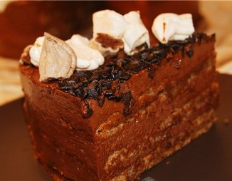 Шоколадно-ореховый торт без муки
