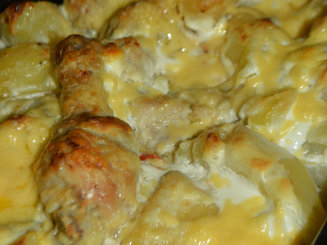 Картофельная запеканка с курицей