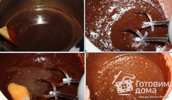 Шоколадно-малиновый торт с творожной прослойкой фото к рецепту 1