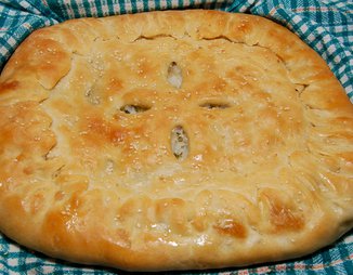 Пирог с рисом и зеленым луком (постный)